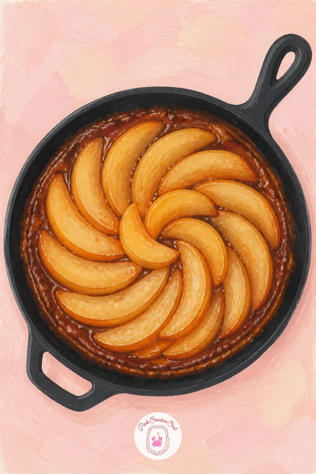 Pear Tarte Tatin In A Pan — Pear tarte tatin in a pan closes this list with a warm, rustic subject that pulls together caramel and fruit skills from earlier