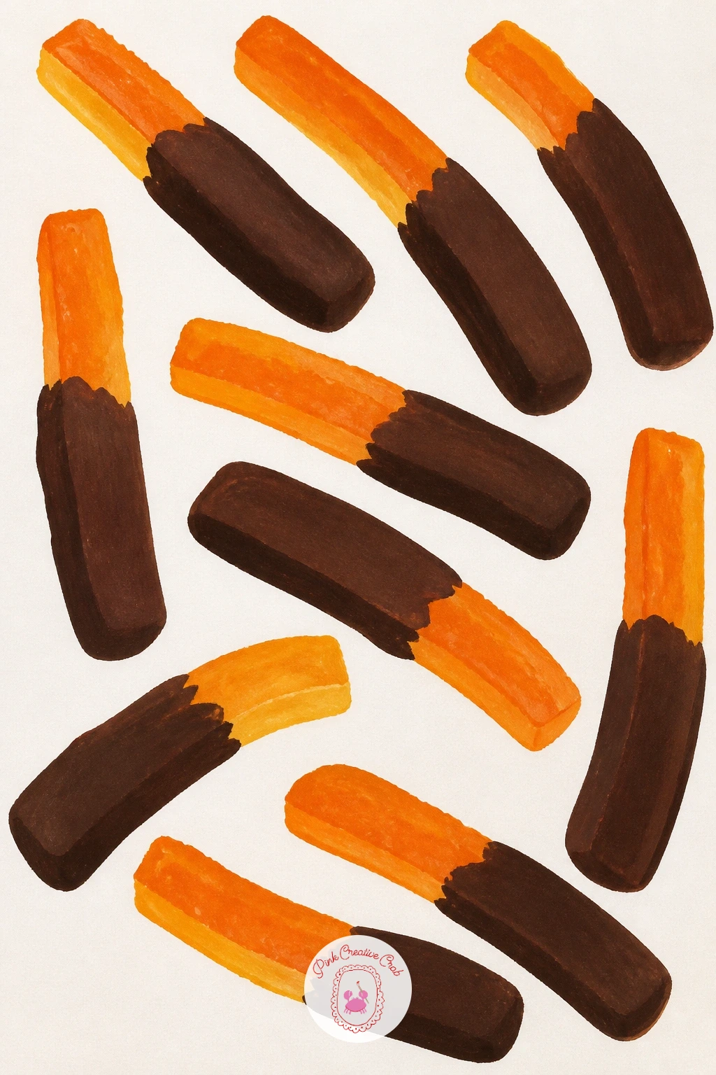 Candied Orange Peel Dipped in Chocolate — From the garden back to the kitchen, candied orange peel dipped in chocolate is a small, satisfying treat to paint