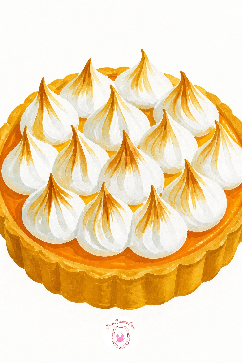 Orange Tart With Meringue — Back to dessert for a showier bake, an orange tart with meringue builds texture through peaks and swirls rather than flat shapes.