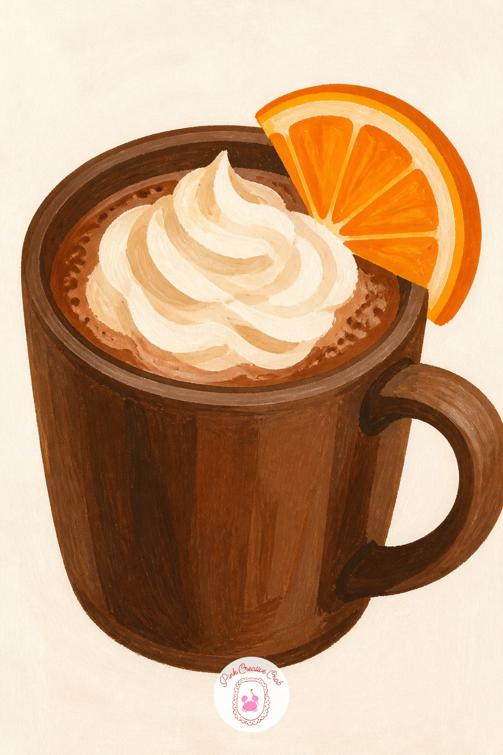 Hot Chocolate With an Orange Slice — Switching to a cozier drink, hot chocolate with an orange slice pairs a warm mug with one bright citrus accent. Orange