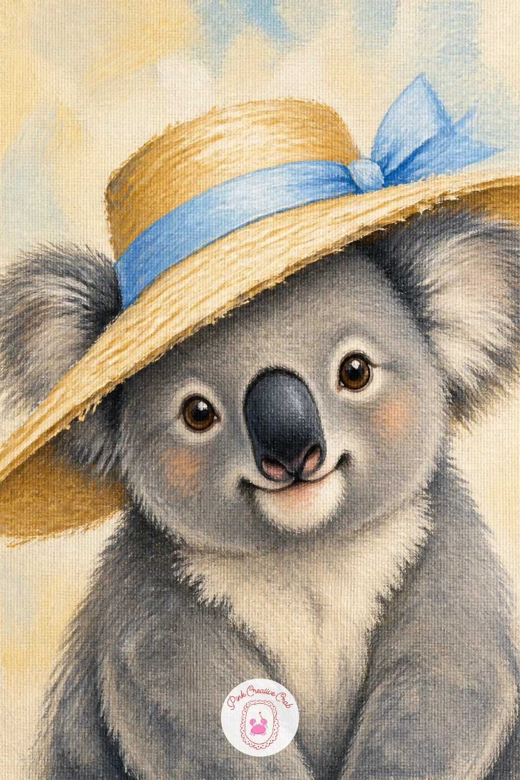 Koala in a Sun Hat — Add a travel touch with a koala in a sun hat, a little character piece that works well once you've got the plain fur pose comfortable.