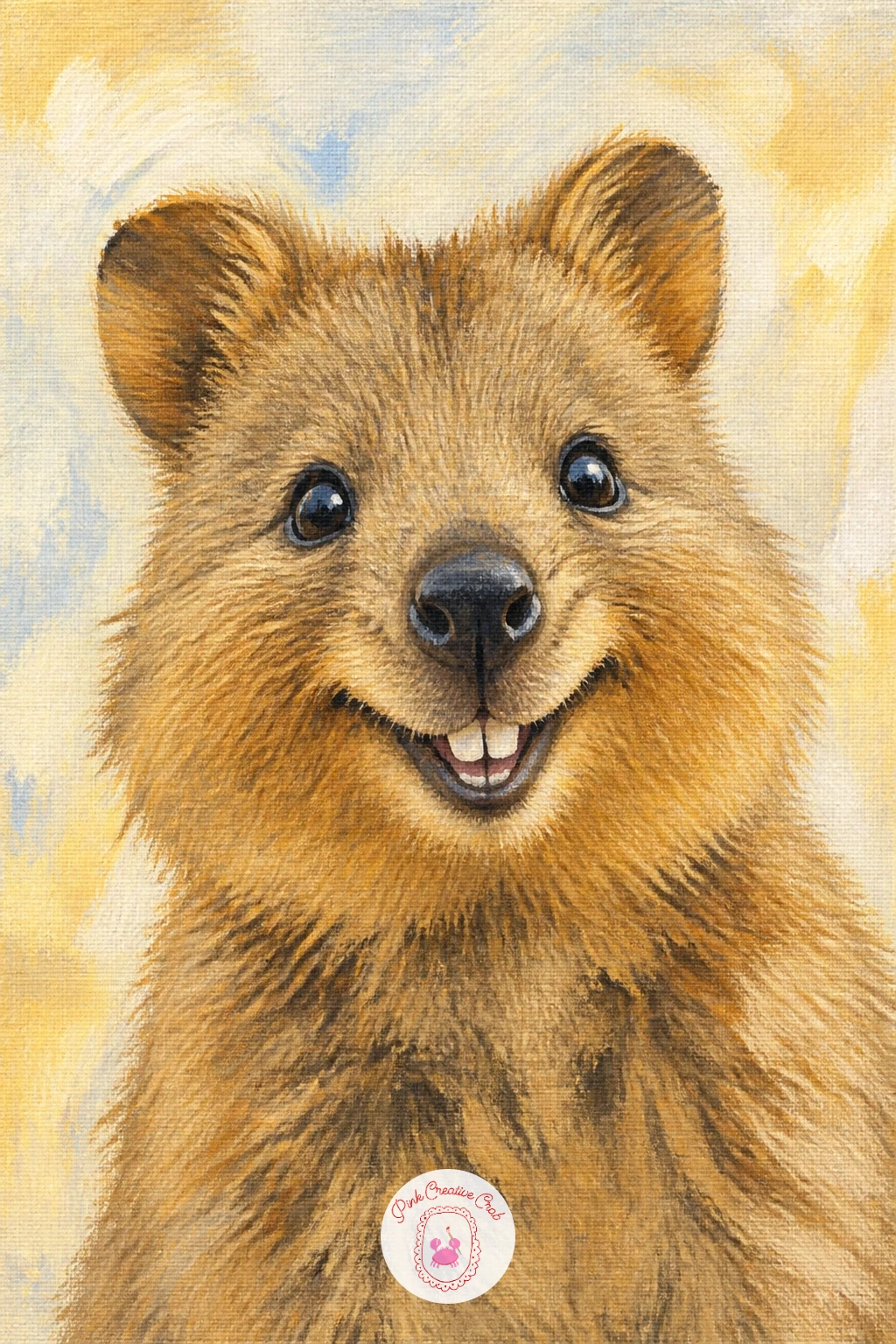 Smiling Quokka — Lighten the mood with a smiling quokka, the famously cheerful little marsupial that's almost entirely about the face. Koala painting