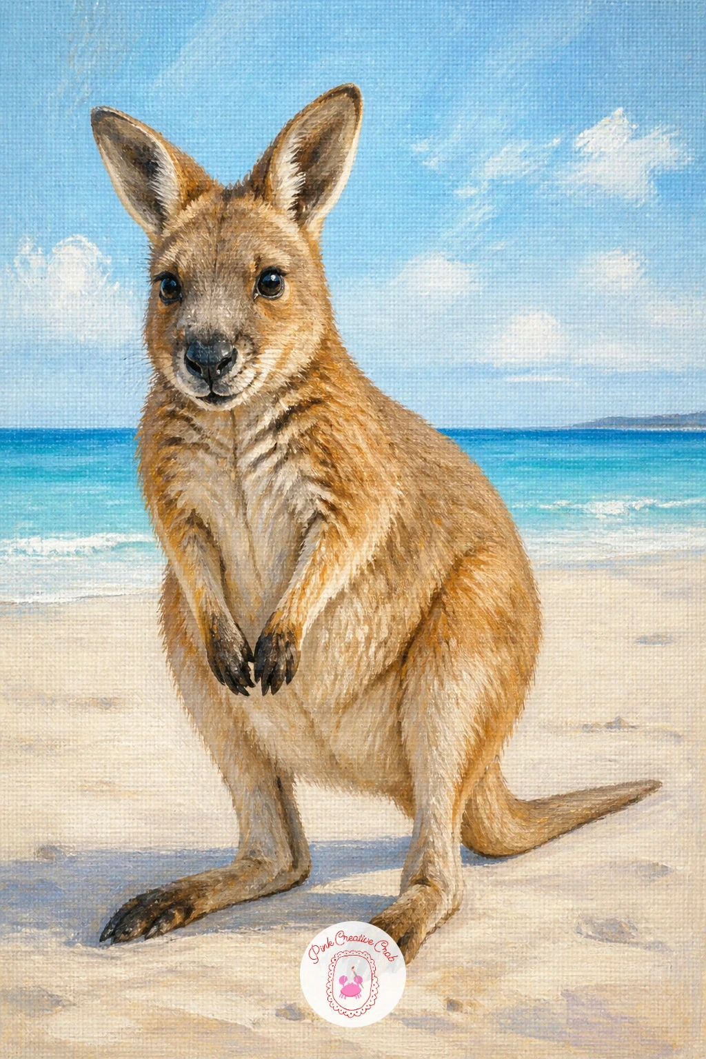 Wallaby on a Beach — Take the marsupial family to the coast with a wallaby on a beach, a scene that's become something of an Australian postcard image. Koala