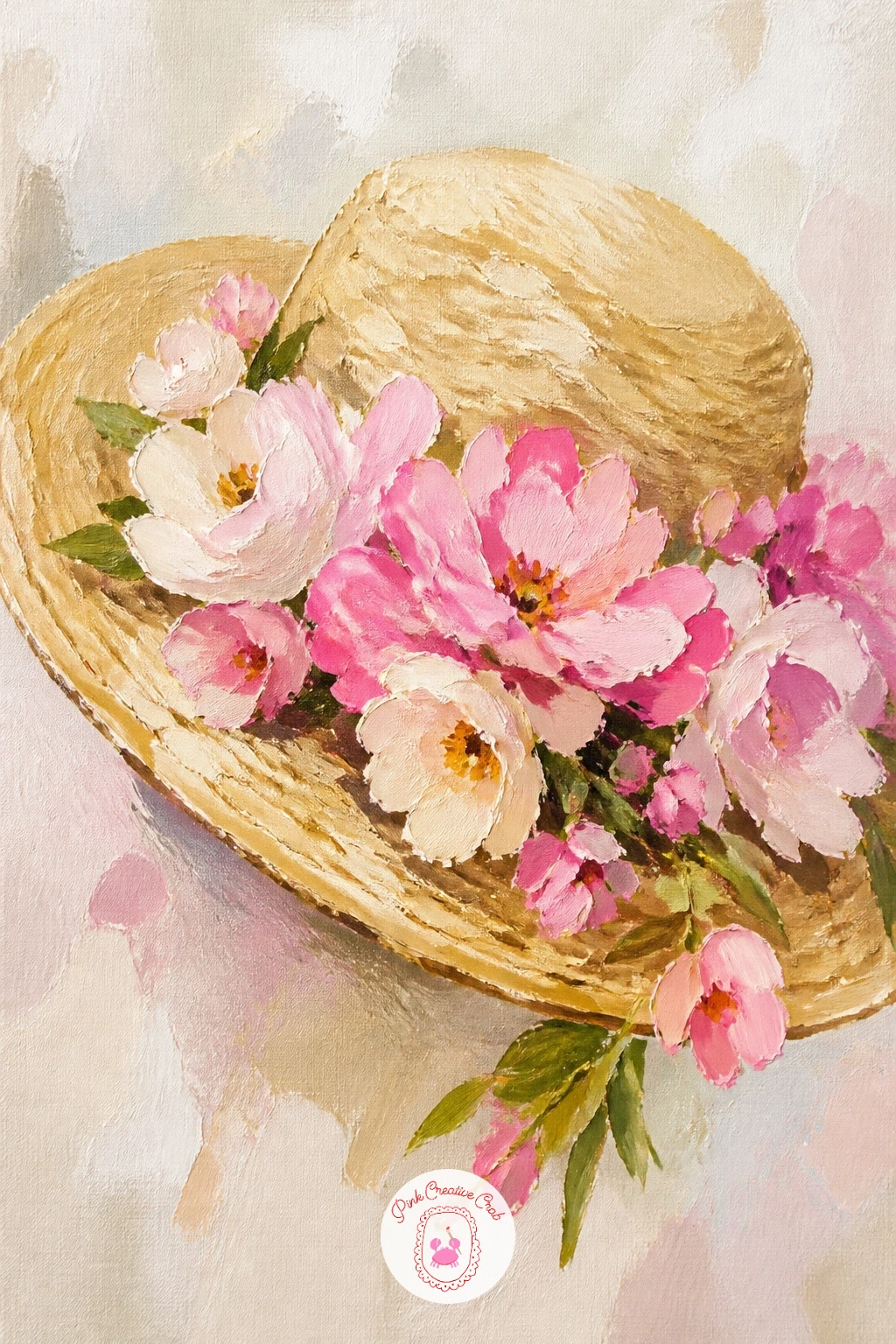 A Straw Hat Brimming With Blooms — Keep the loose, gathered feeling going with a straw hat brimming with blooms, where the hat's round brim becomes a natural