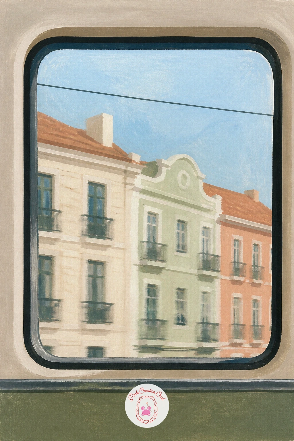 Tram Window Passing Old Buildings — Old buildings sliding past a tram window give you a nice excuse to blur the background on purpose, which is more forgiving