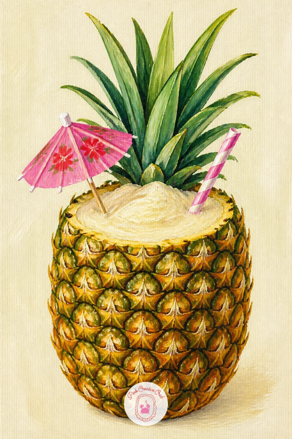 Pina Colada Served in a Pineapple — Move from a straight glass to a whole fruit as the vessel: a pina colada served inside a hollowed pineapple is one shape