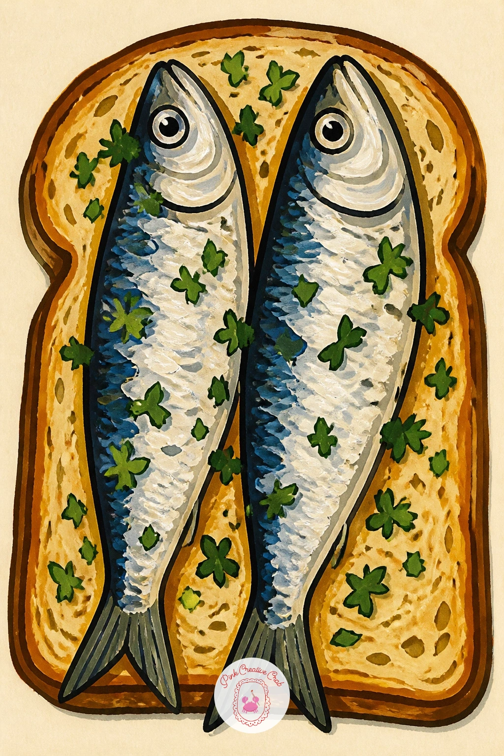Sardines on Toast With Herbs — Move from the tin to the plate with sardines on toast, a loose rectangle of bread topped with two or three fish and a scatter of