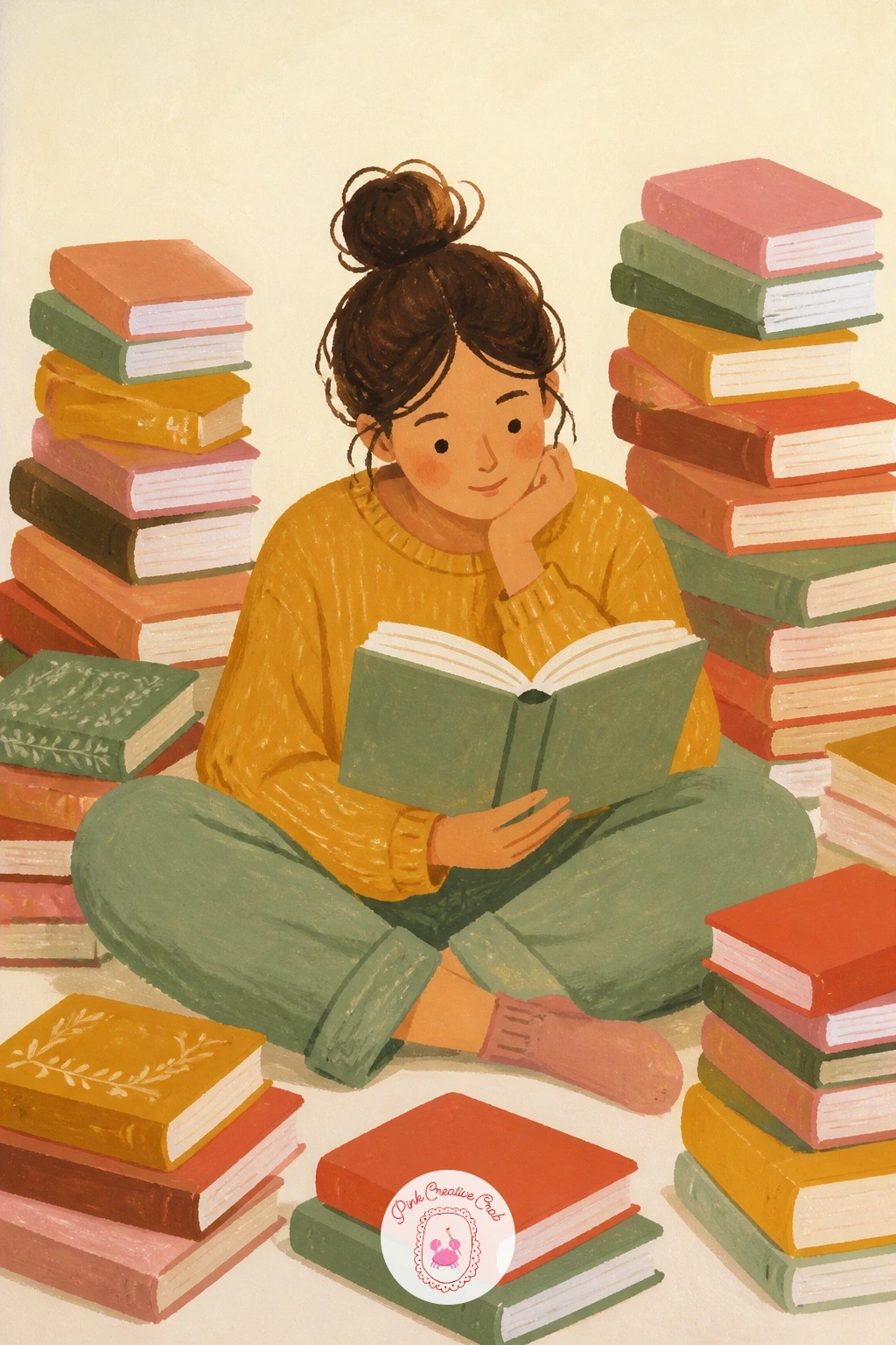 37 Reading Painting Ideas of Women Lost in a Good Book Everywhere They Go