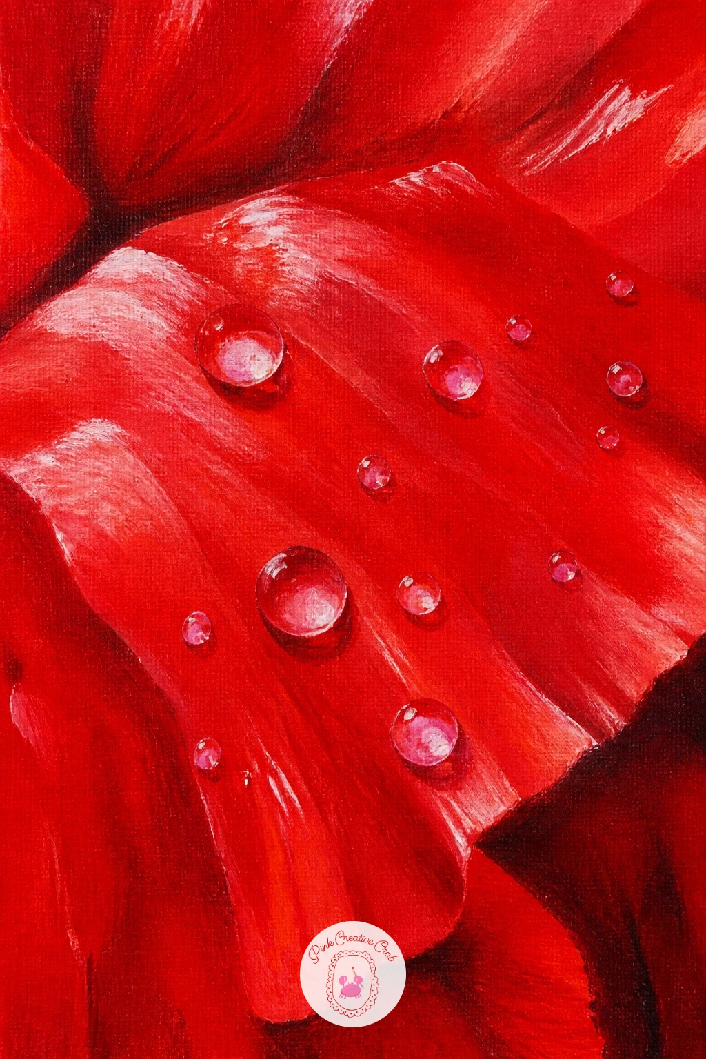 Poppy Close-Up With Dew — Zoom right in with a poppy close-up with dew, a subject that is all about light rather than composition. Poppy painting