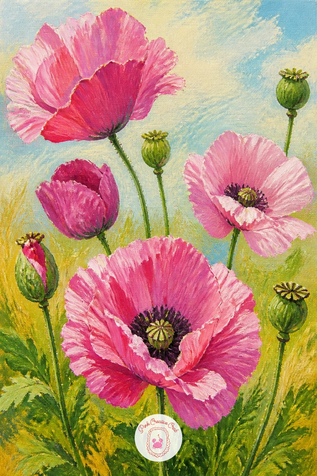 Pink Shirley Poppies — Add a softer, frillier bloom with pink Shirley poppies, known for their delicate crinkled edges and range from pale blush to deep rose