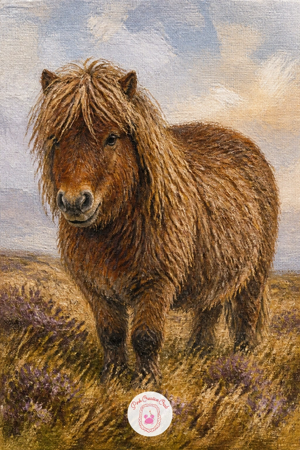 Shetland Pony In A Woolly Coat — Moving on from cattle, a Shetland pony in a woolly coat is a natural next animal for this countryside, since its thick winter