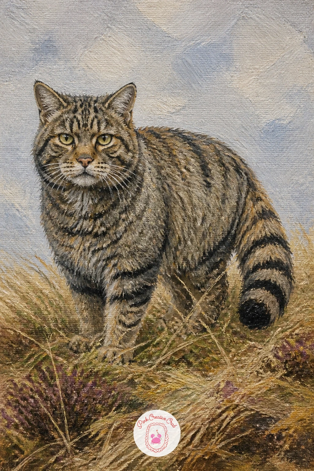 Scottish Wildcat — Markings carry almost the entire likeness of a Scottish wildcat, so get the body and face blocked in simply first before worrying about a