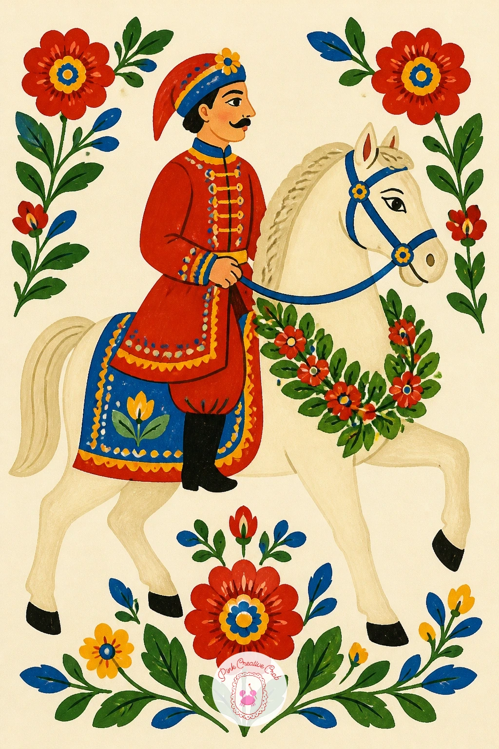 34 Folk Art Painting Ideas With Scandi Birds, Polish Paper Cuts and Painted Florals
