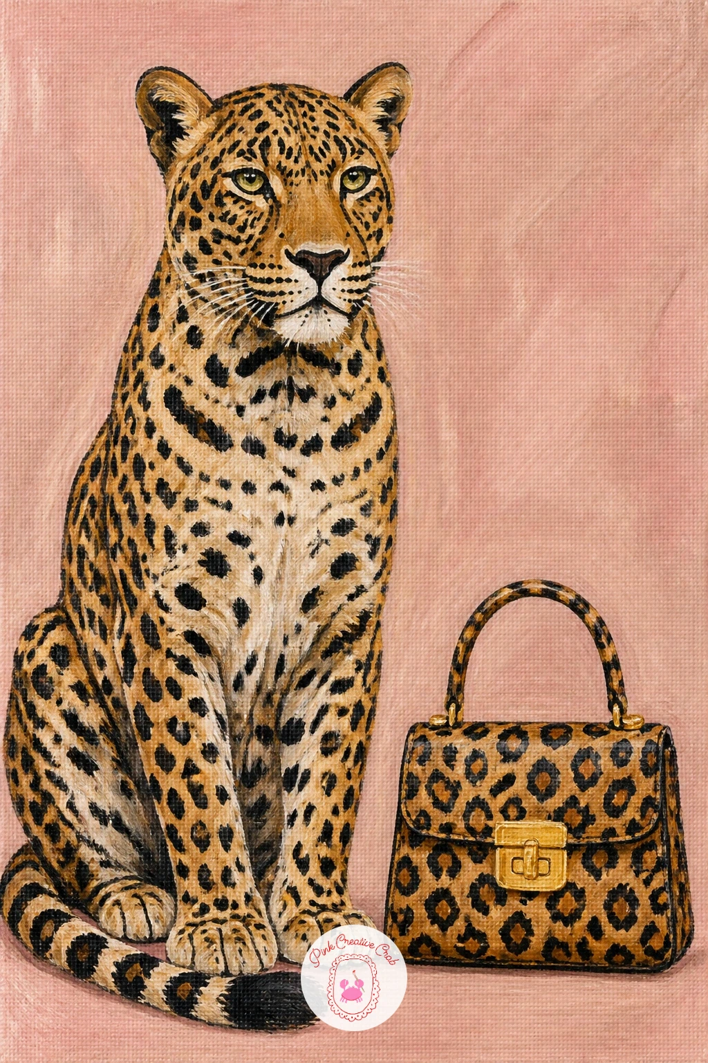 Leopard Next to a Matching Leopard Print Handbag — Lean fully into the fashion joke with leopard next to a matching leopard print handbag, a still life style
