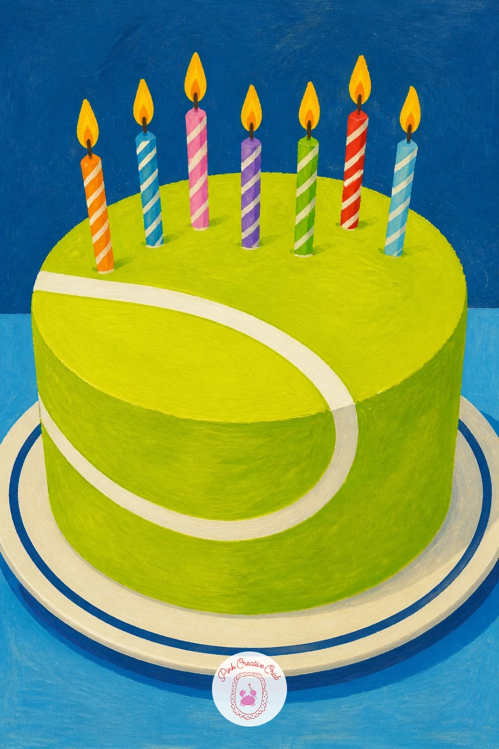 Tennis Ball Cake for a Club Birthday — Have some fun with a tennis ball cake for a club birthday, a playful subject that mixes food painting with the tennis