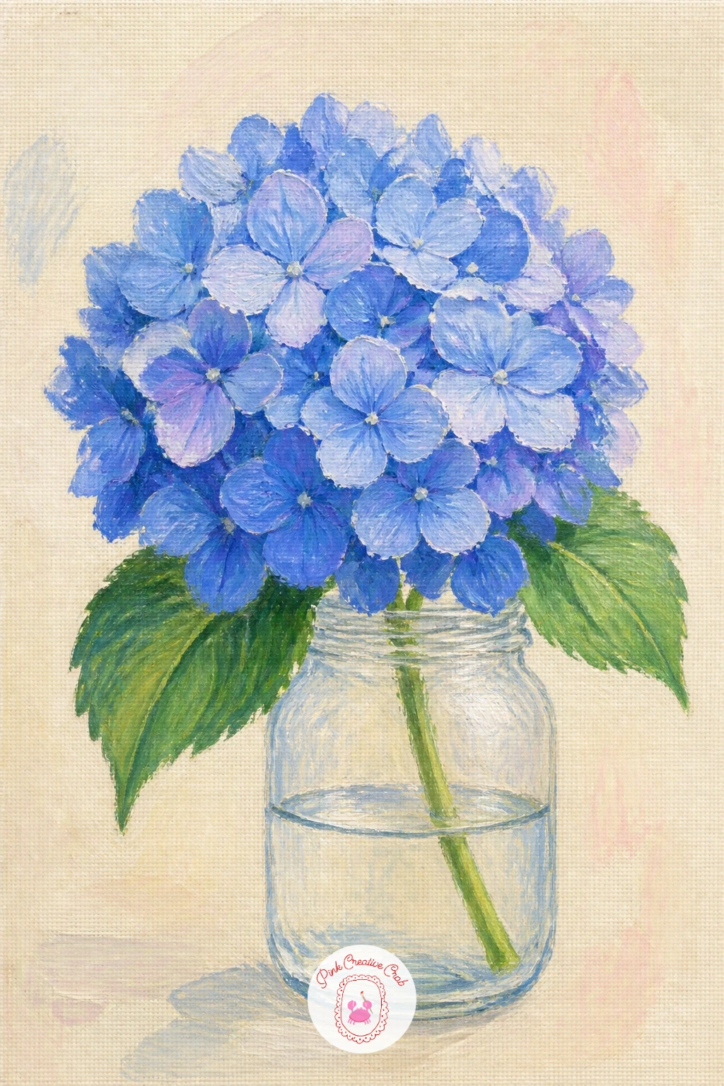 Single Hydrangea Head in a Glass Jar — Simplify everything down to one hydrangea head in a glass jar, a good choice if yesterday's bucket felt busy. Hydrangea