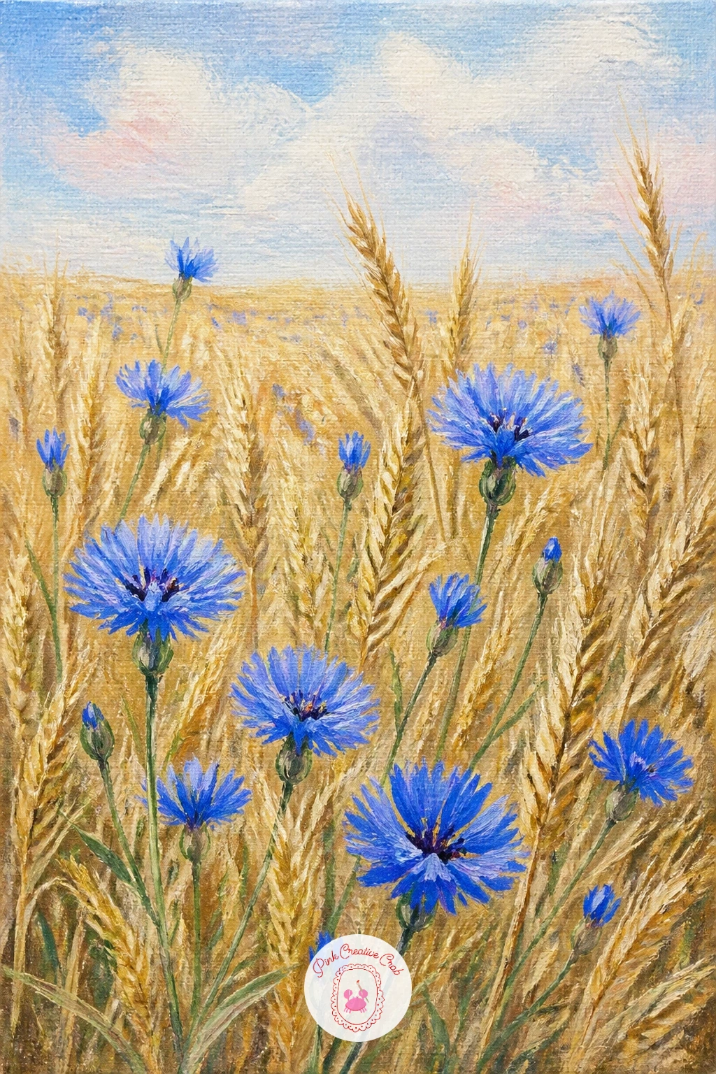 Cornflowers in a Wheat Field — Leave the hydrangeas behind now and head to a wheat field scattered with cornflowers, a lovely wild contrast to the garden