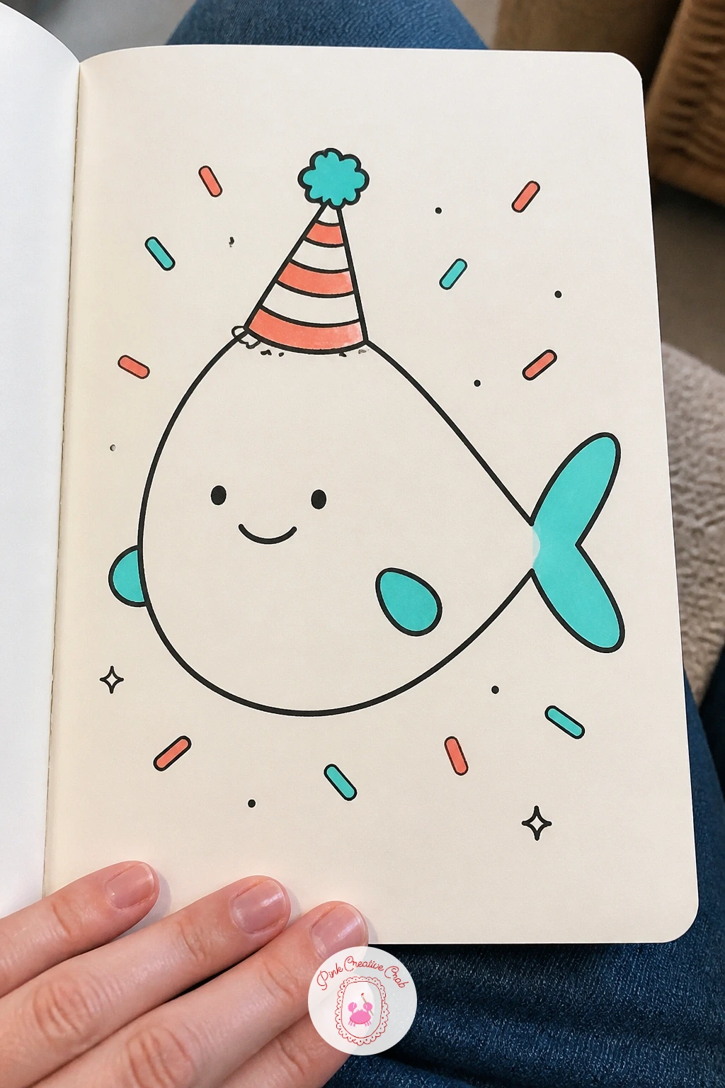 Fish Wearing A Party Hat — Shift into character fish now, starting with one in a party hat. Fish doodles