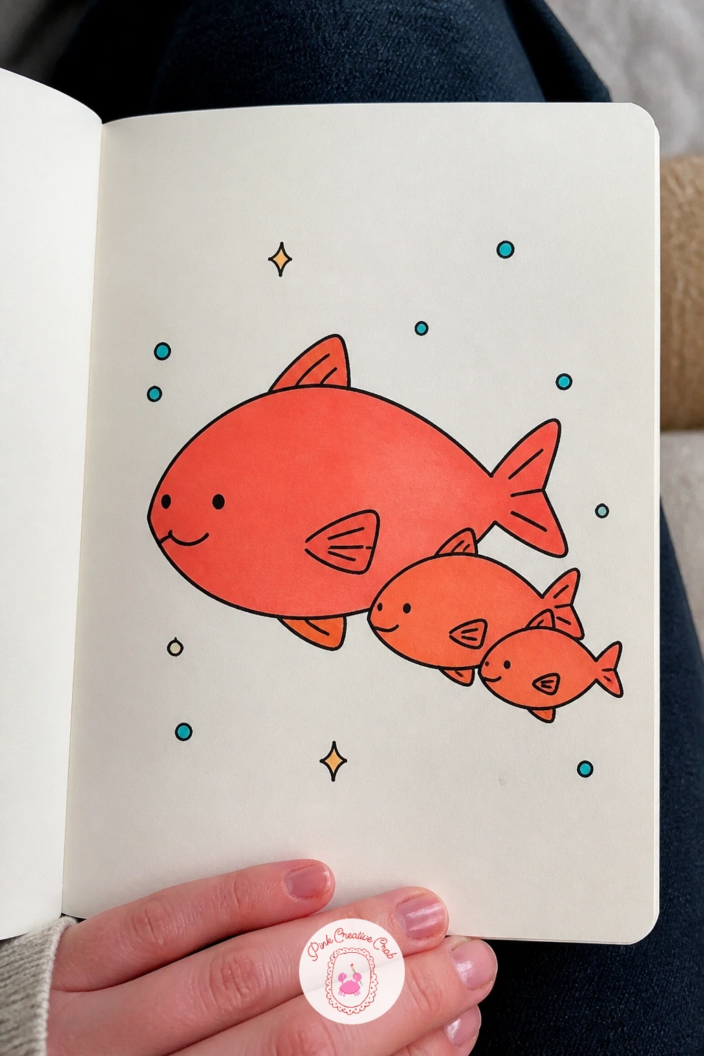 Fish Family — Group a few fish together as a family unit. Fish doodles
