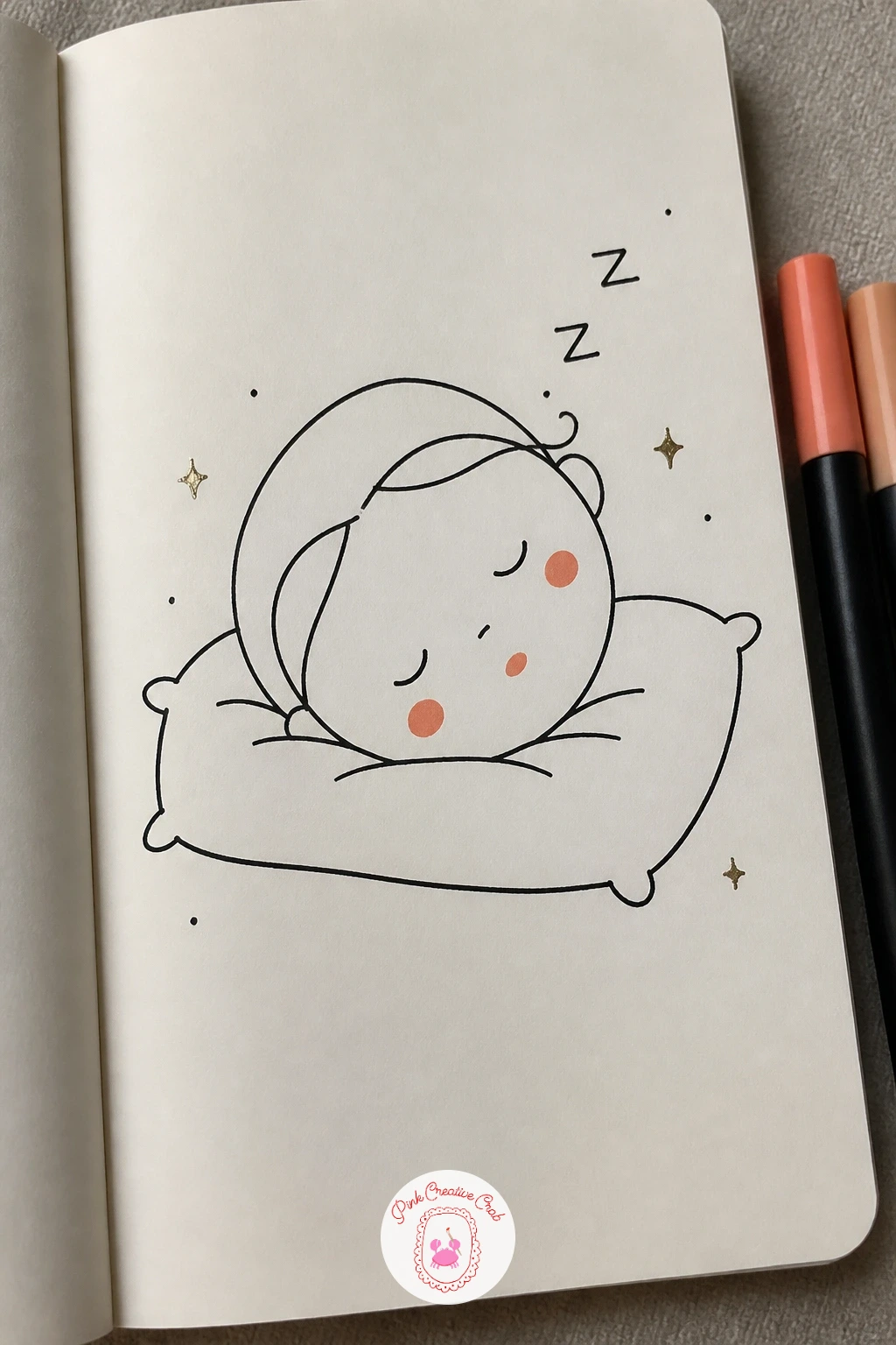 Face Asleep On A Pillow — Settle into a quiet nighttime scene with a face resting sideways on a pillow, eyes shut and mouth slightly open mid-dream. Face