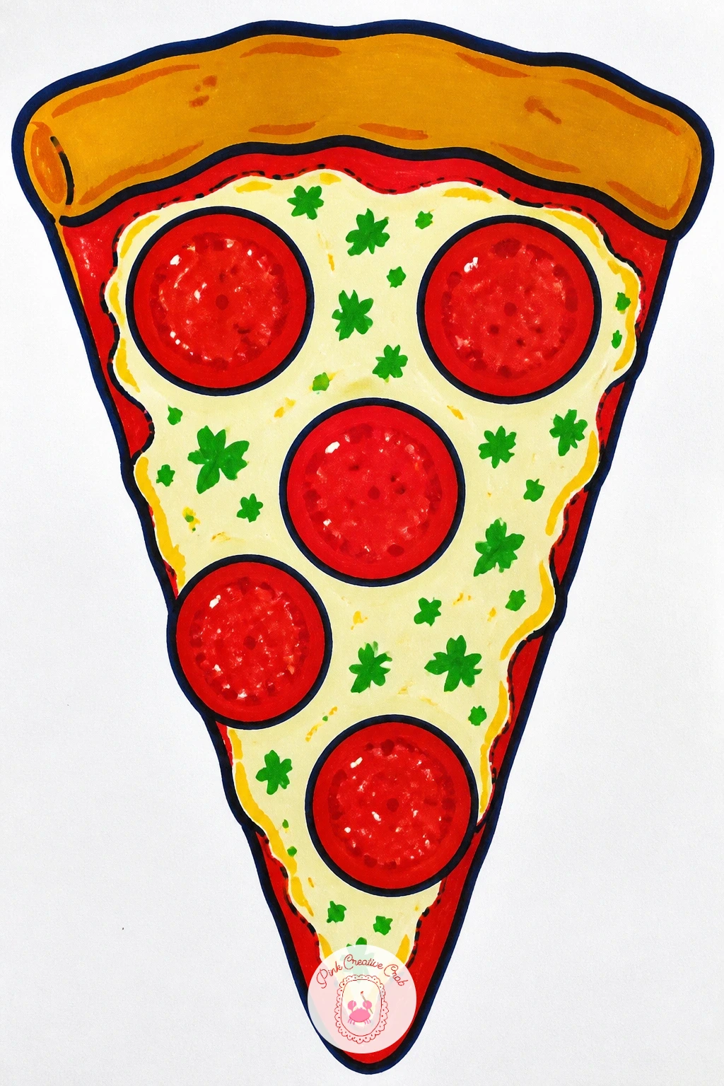 Pizza With Toppings — Have a little fun with food in a pizza slice loaded with toppings, a wedge shape that works the same way as the cake slice but with a