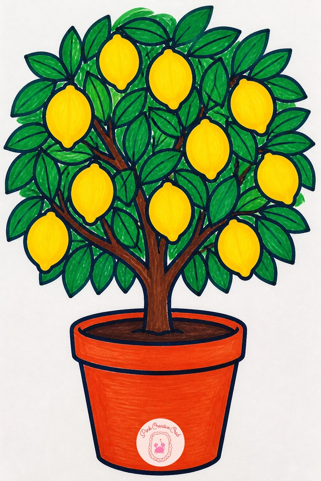 Lemon Tree in a Pot — Pair citrus with the houseplant theme in a lemon tree growing in a pot, a compact shape of leaves and fruit that sits well in a tall