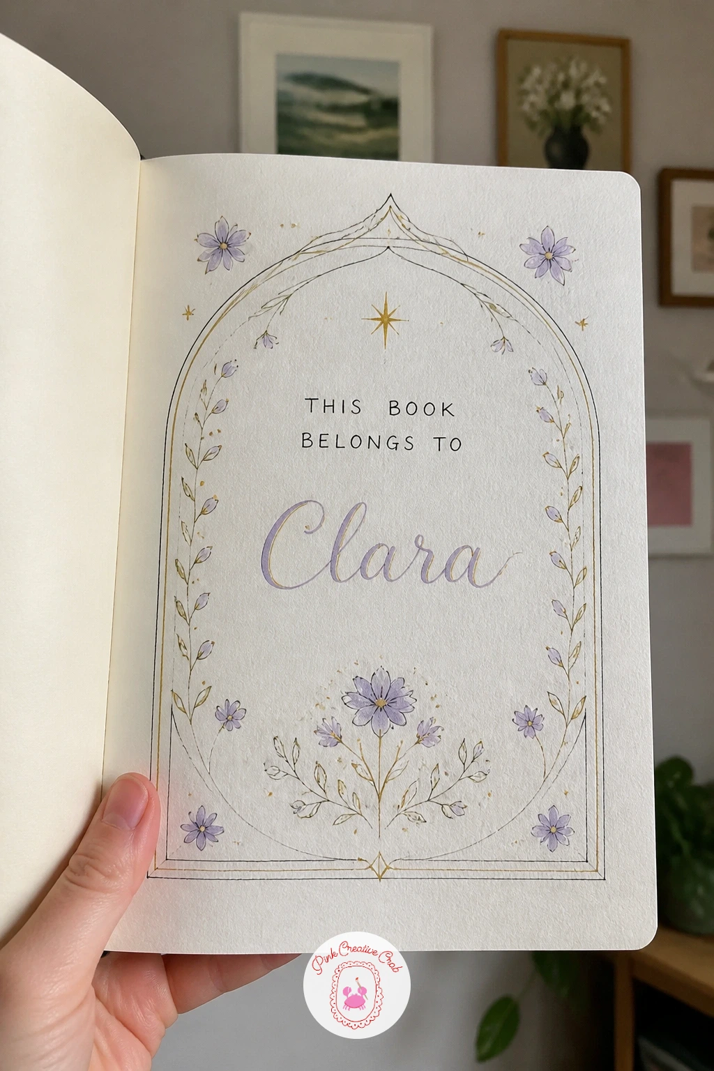 This Book Belongs To Page With Frame — Follow your portrait with a this book belongs to page, the classic opener that marks the sketchbook as yours before