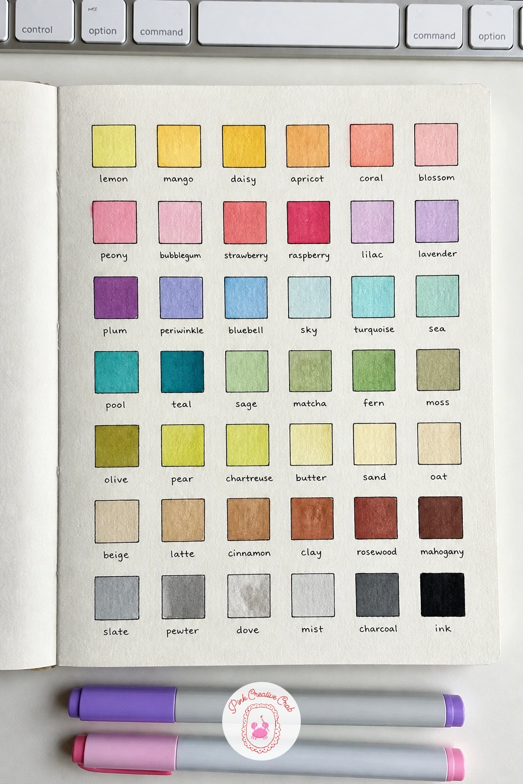 Color Swatch Test Page — Give your new paints a proper introduction with a color swatch test page, one of the most useful first pages you can make. First page