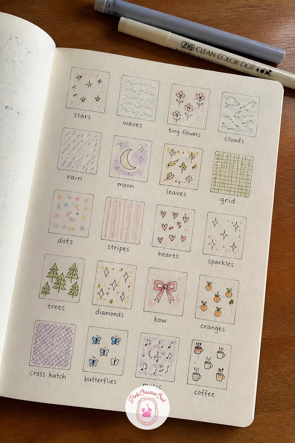Pen Test Page With Doodles — Every new pen deserves a pen test page before it goes near a real drawing, and this page can look just as charming as any other.