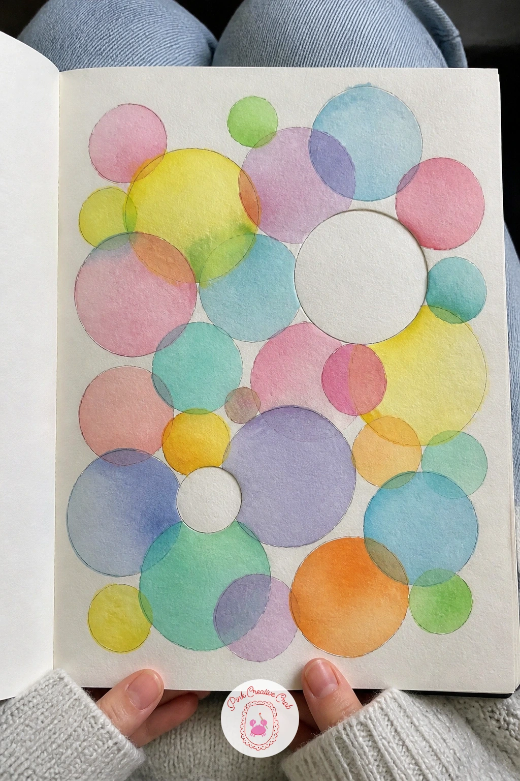 Colors I Love in Circles — Arrange a page of colors I love in circles once the lettering page is finished, a simpler companion to the earlier swatch grid.