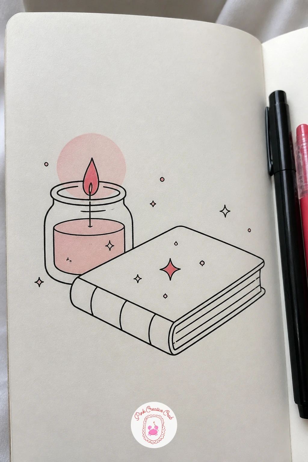 Candle and a Book on a Nightstand — Slow the page right down with a quiet still life of a candle and a book, the kind of small scene that fills a corner