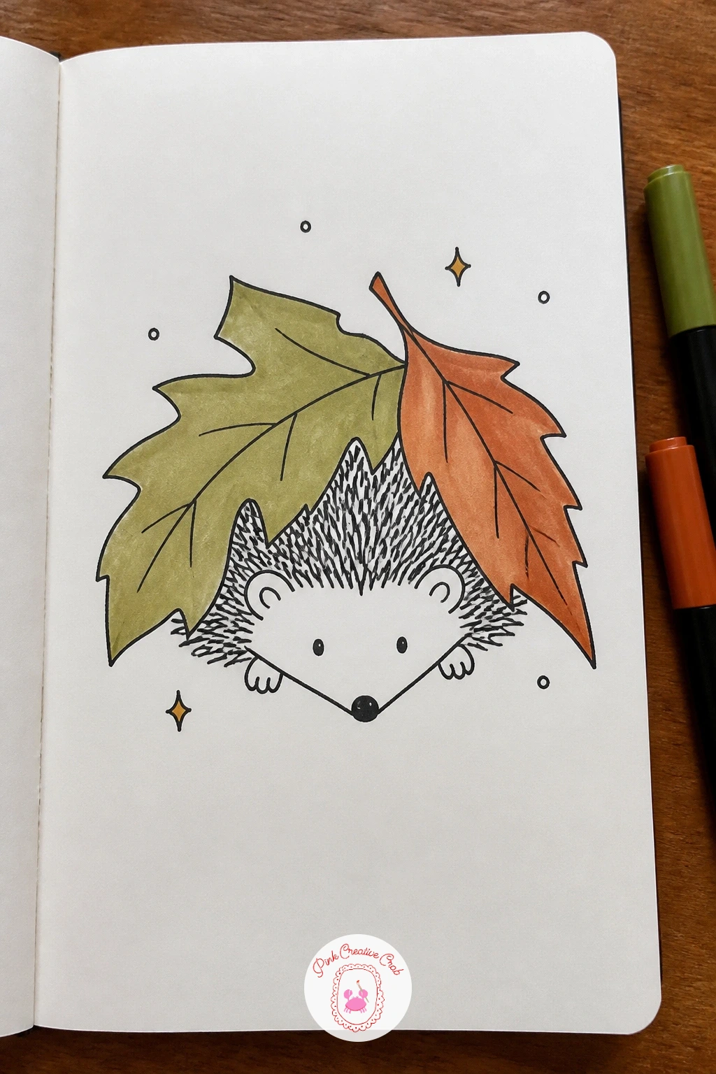 Hedgehog Under Leaves — Here is where a small measuring habit starts to matter: a hedgehog under leaves only reads correctly if the body stays wider than it is