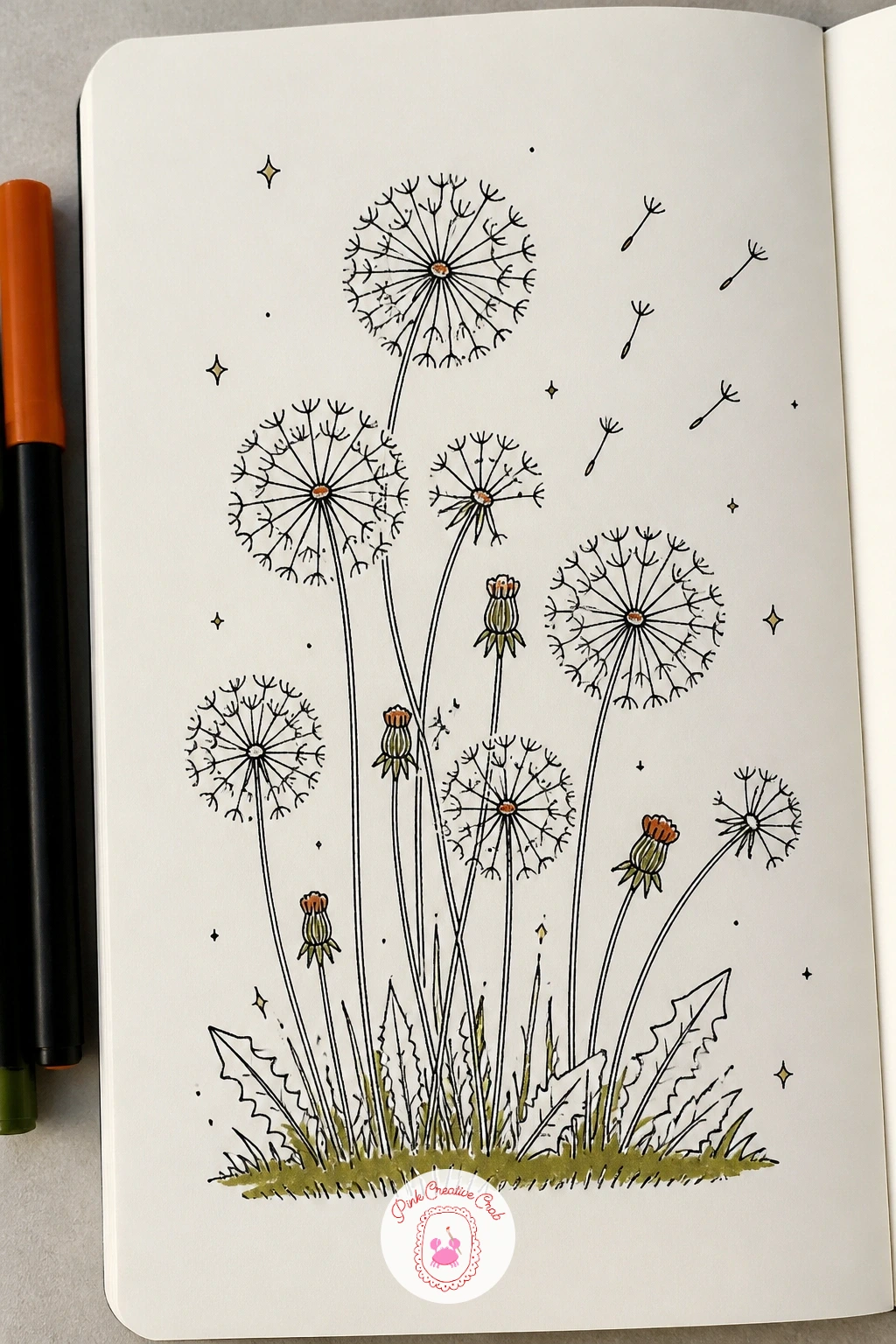 Dandelion Field — Here the light source matters more than usual: a dandelion field looks best when every seed head catches light from the same direction, so