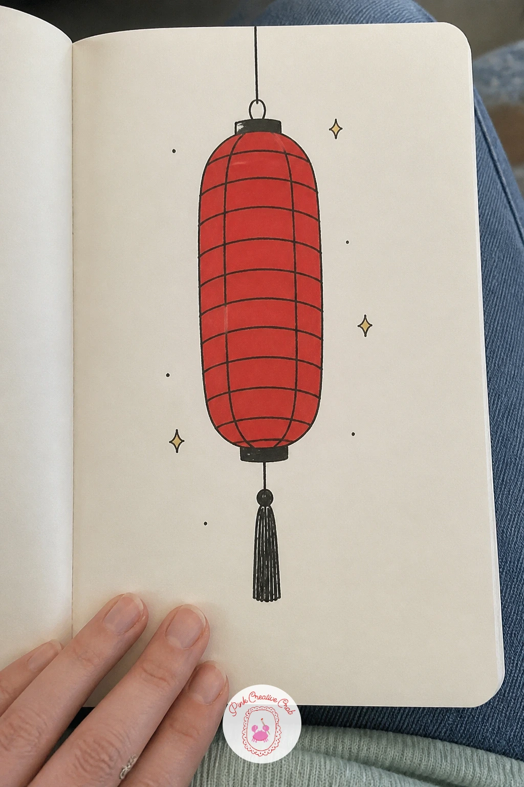 Glowing Paper Lantern — Following on from the cat, the paper lantern is an even simpler shape to build confidence. Japanese doodles