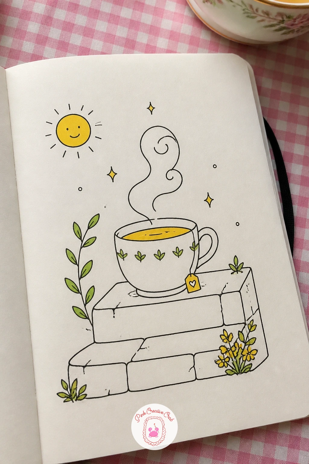 A Cup of Tea on a Sunny Step — Take a breather with a cozy still life: a cup of tea resting on a stone step, steam curling up into the first warm sun of the