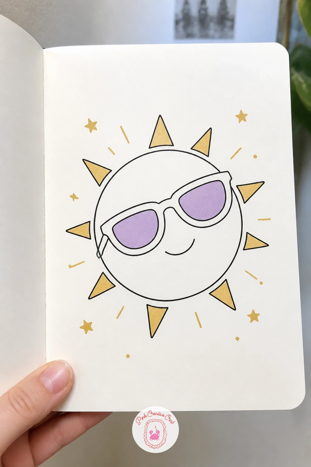 Sun Wearing Sunglasses — Lighten the mood with a sun that is clearly enjoying itself. Celestial doodles