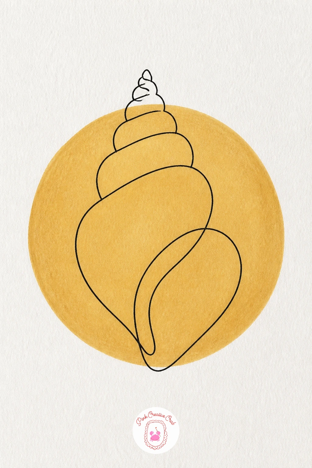 Shell — Take a short breather with a single spiral shell, one of the simplest shapes on this whole list. One line drawing