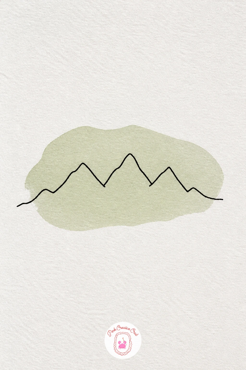 Mountain Range — Step outdoors with a small mountain range, a row of peaks drawn in one continuous zigzag. One line drawing