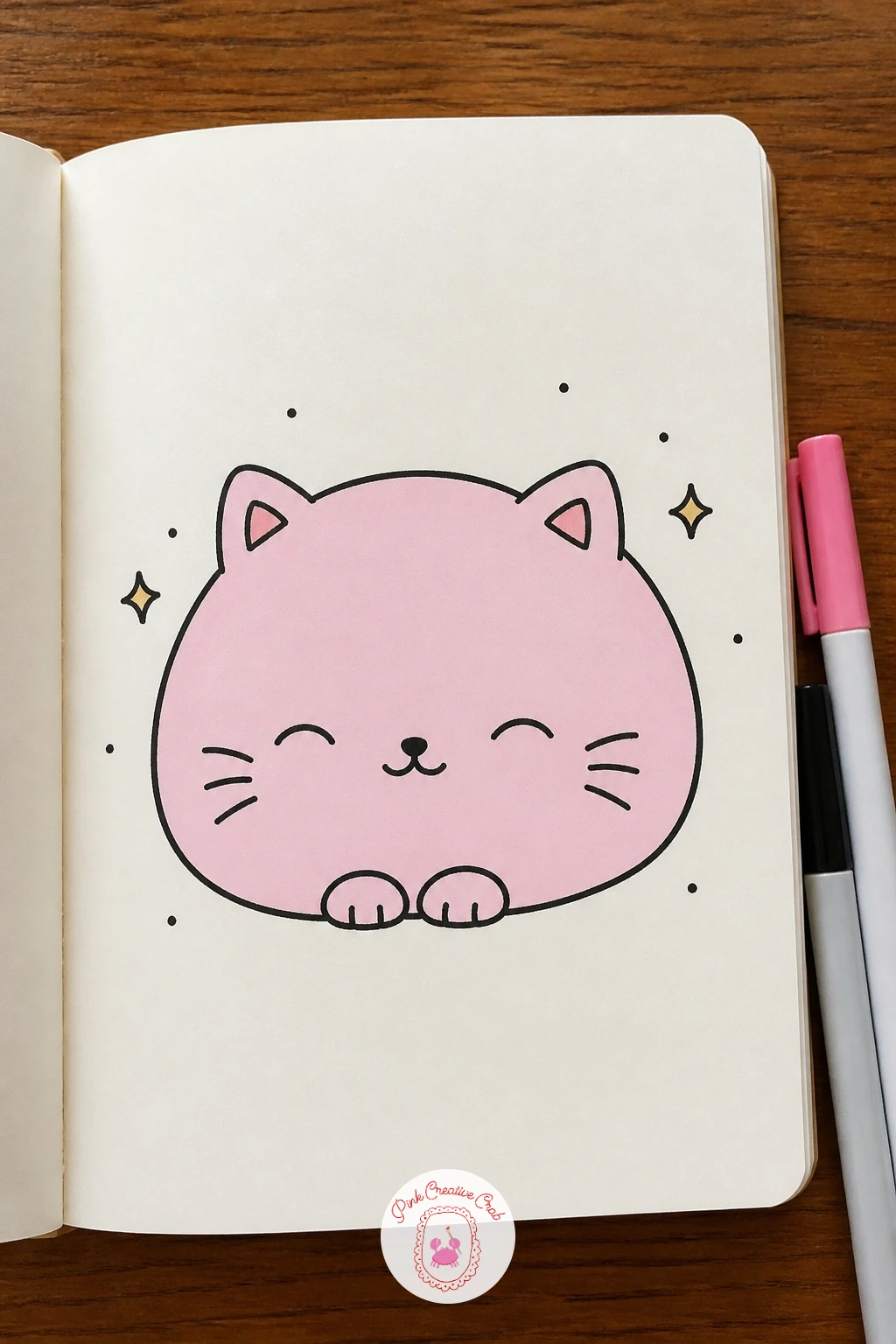 Cat In A Mochi Shape — Mochi gives you one of the roundest, simplest shapes in this whole list, so this is a great one if the last few felt fiddly. Kawaii
