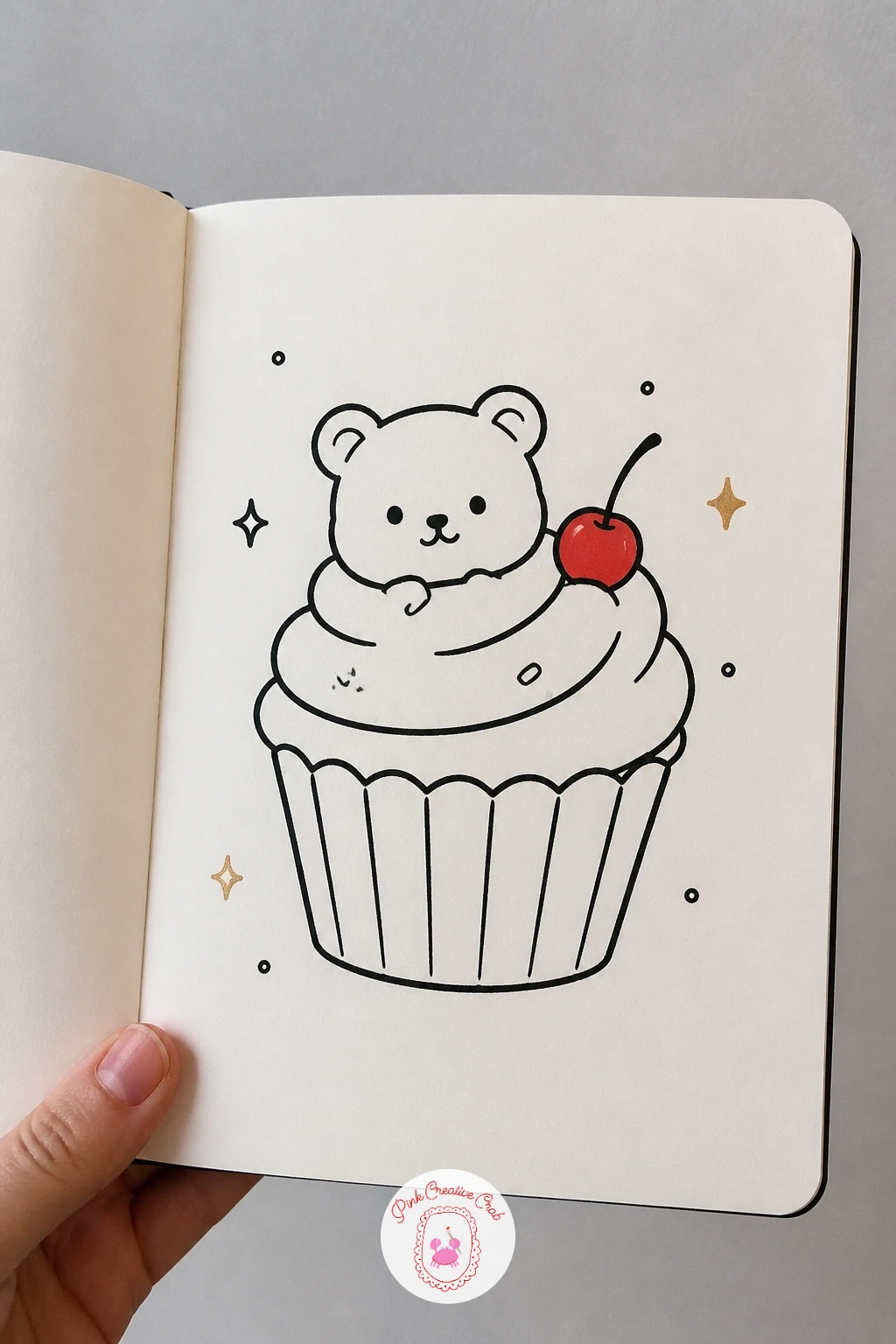 Bear In A Cupcake — Combine an animal and a dessert shape with a small bear poking out of a cupcake, similar in spirit to the earlier cat in a mochi shape but