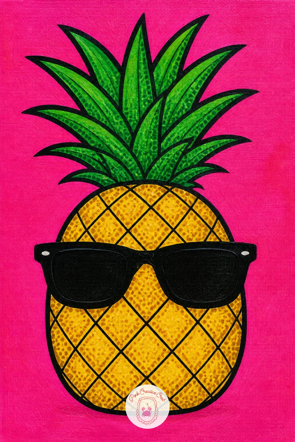 Pineapple With Sunglasses — Add some character with a pineapple with sunglasses, which turns a fruit into a tiny personality. Food pop art