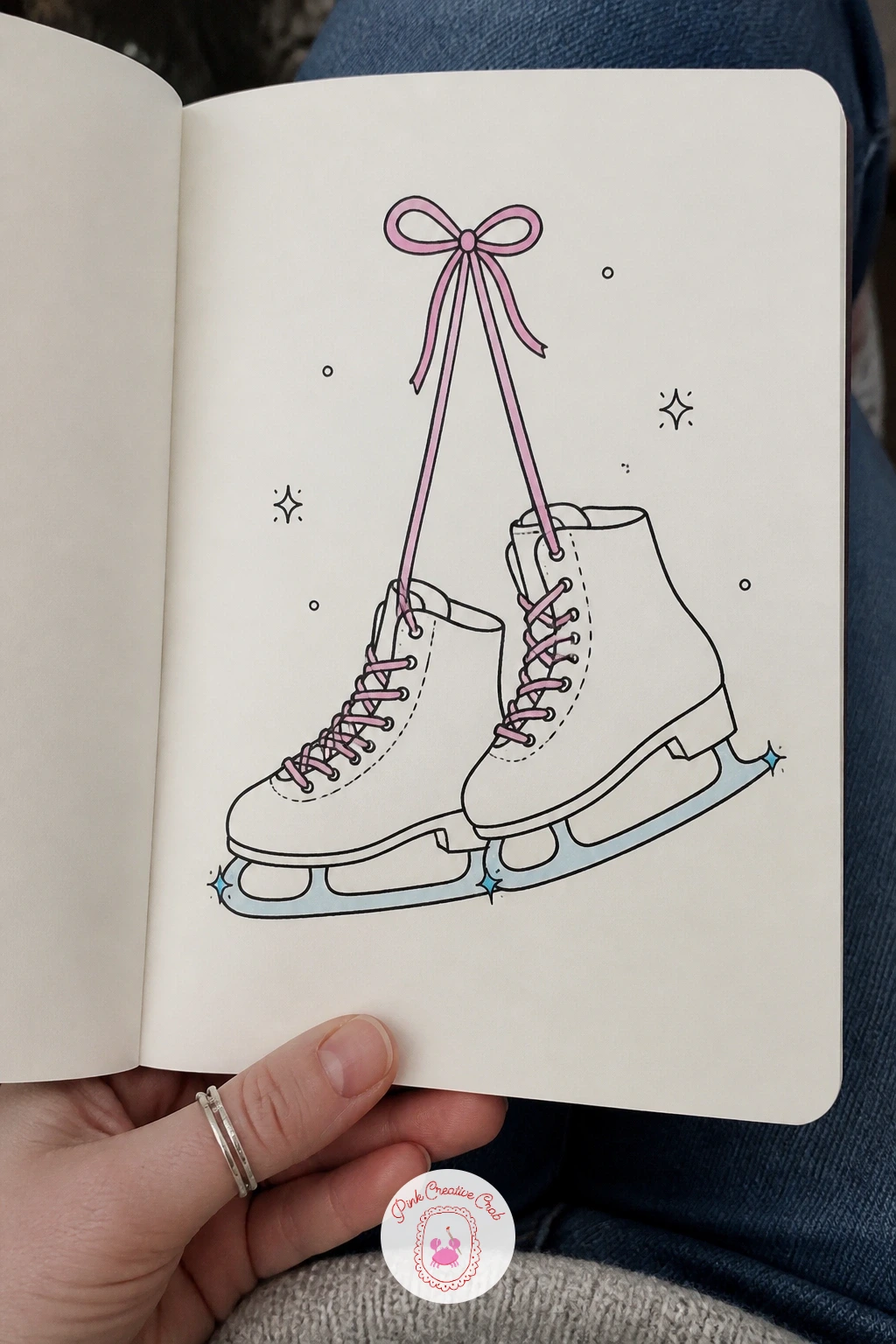 Ice Skates Tied by the Laces — Challenge your sense of weight and balance next with a pair of ice skates hanging by their laces. January doodles