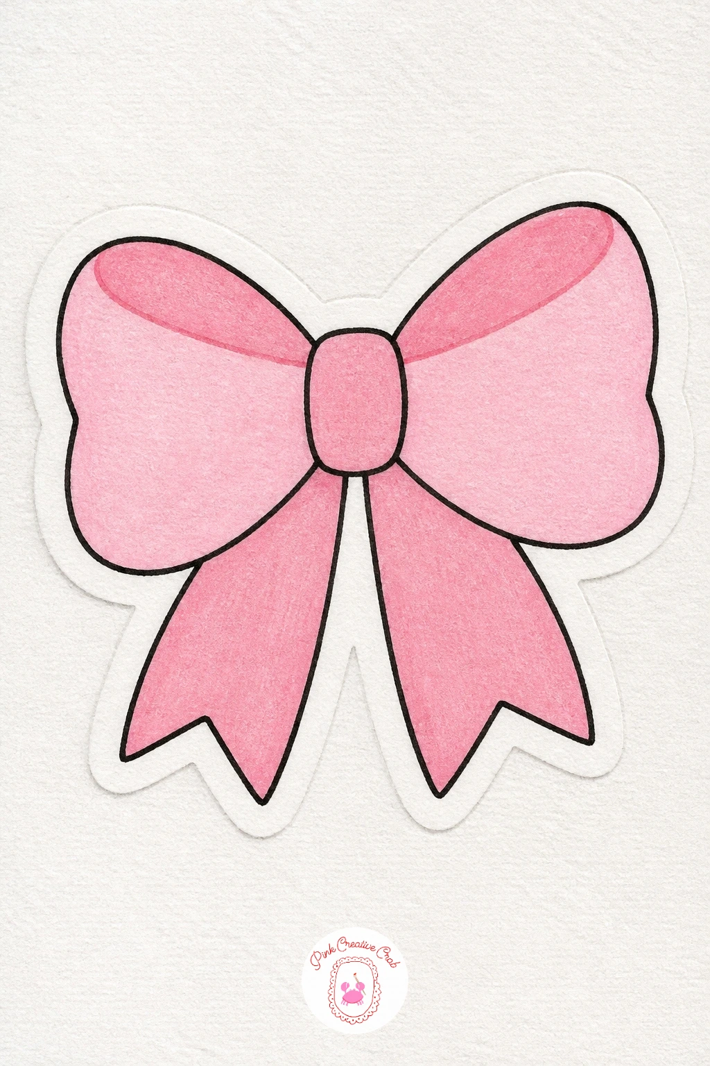 Bow Sticker — Add a decorative accent to the page with a simple bow, which comes together from two triangle loops and a knot. Sticker drawing ideas easy simple