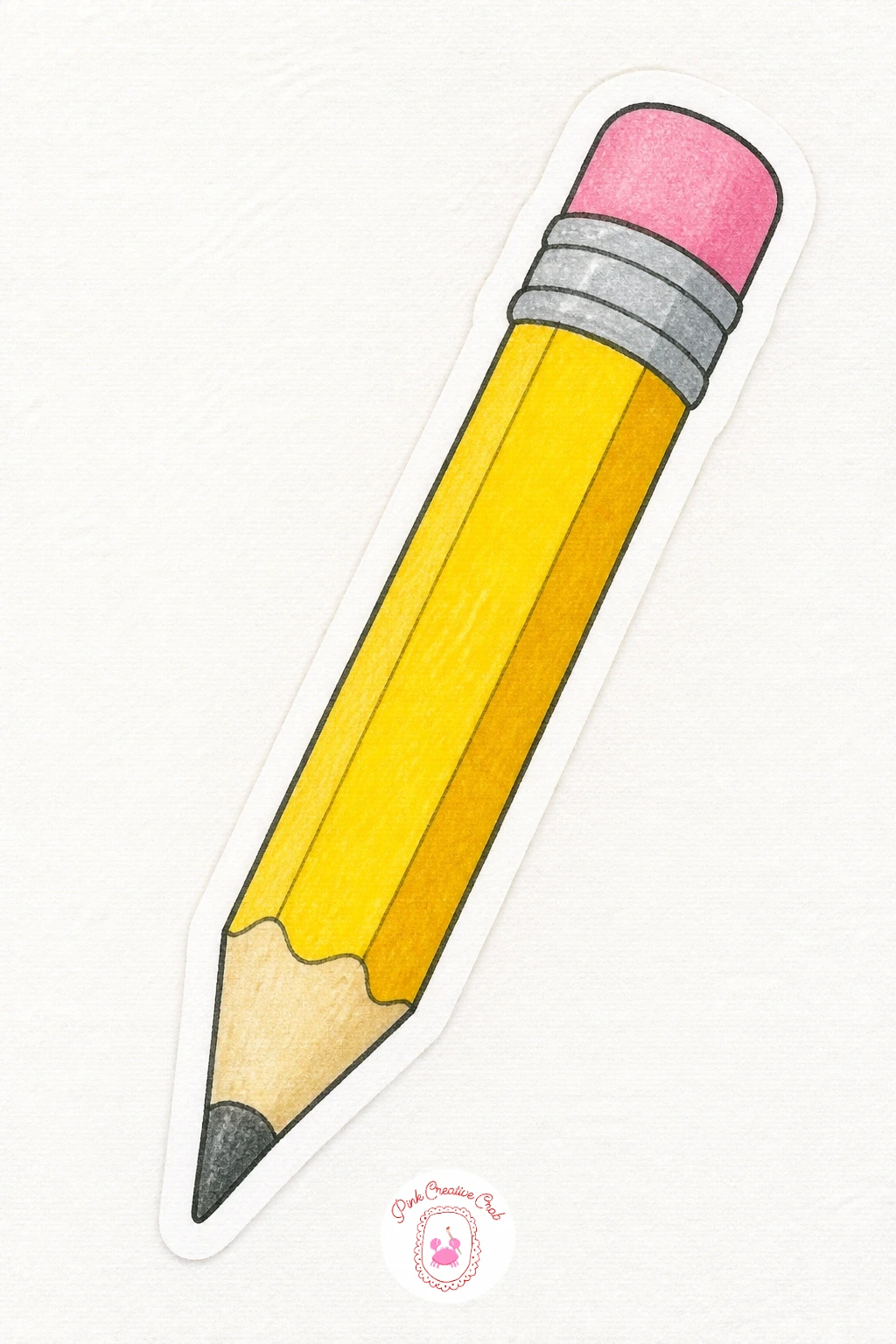 Pencil Sticker — Close the set with a simple pencil, a fitting last subject since it is the tool behind every drawing on this list. Sticker drawing ideas easy
