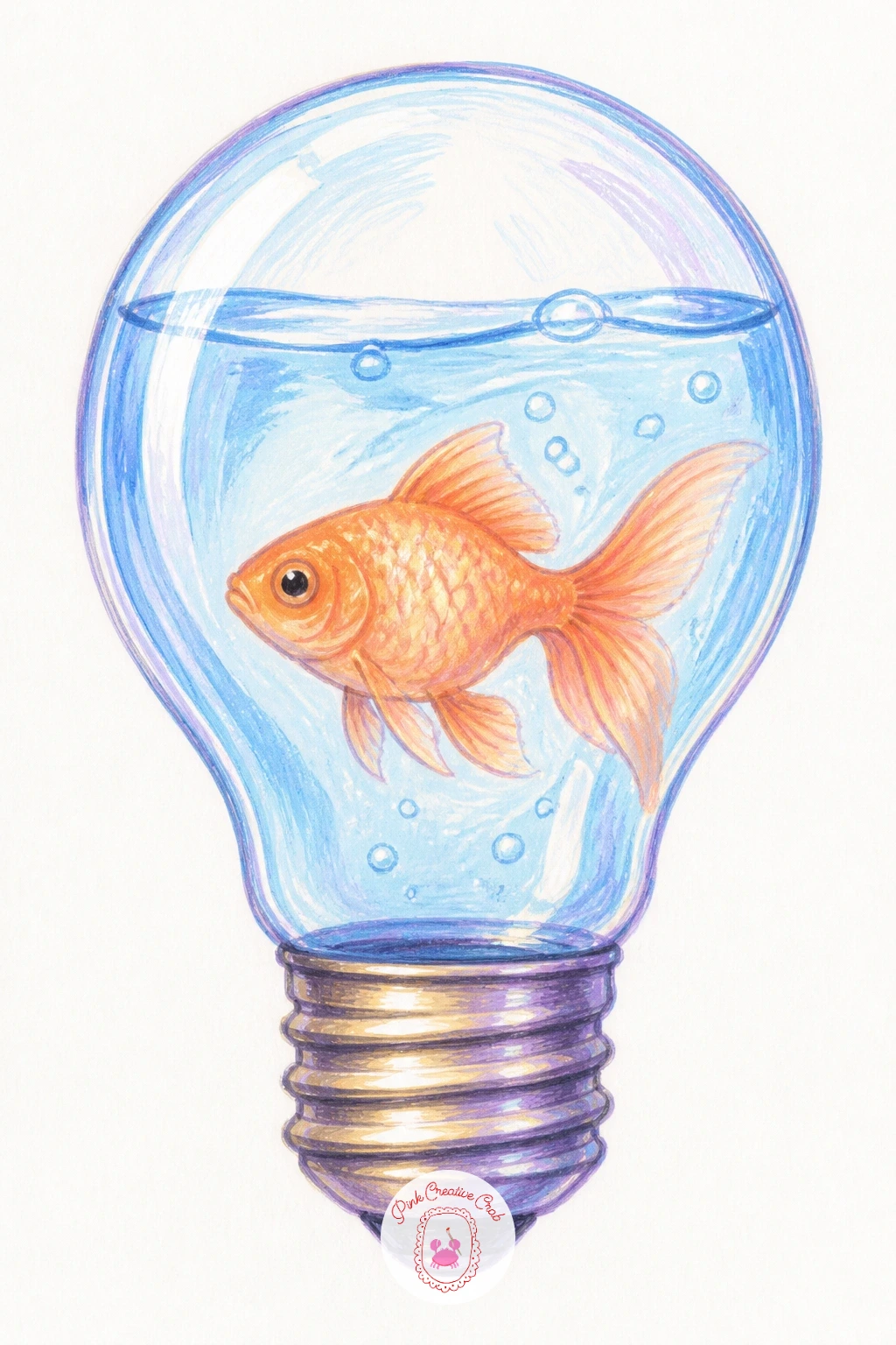Goldfish Swimming in a Lightbulb — Keep the quiet glow going with a small goldfish swimming happily inside the glass of a lightbulb instead of water. Surreal