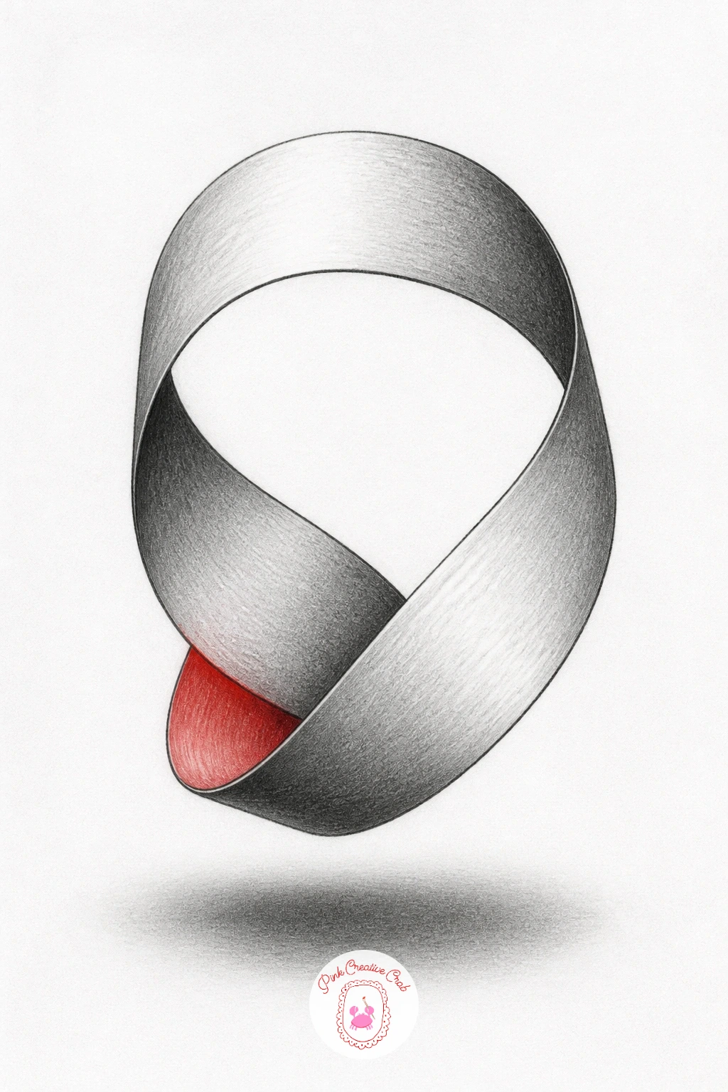 Floating Ribbon Loop — After straight steps, loosen up with a ribbon that loops and twists as if floating just above the paper. 3d illusion drawing