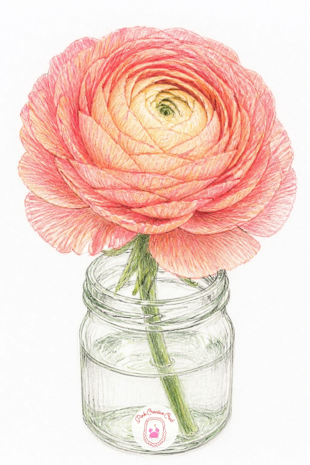 A Ranunculus In A Jar — From pressed carnations, move into the wider world of ruffled flowers starting with a ranunculus in a jar, a bloom made almost entirely
