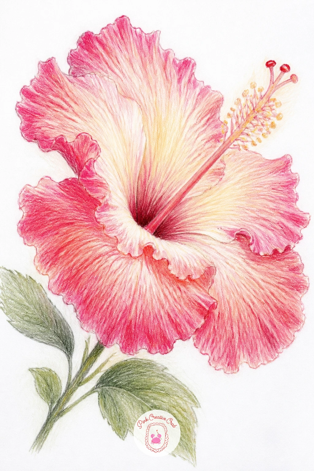A Ruffled Hibiscus — A ruffled hibiscus gives you a big, dramatic bloom with wide trumpet-shaped petals and one standout feature, the long curving stamen