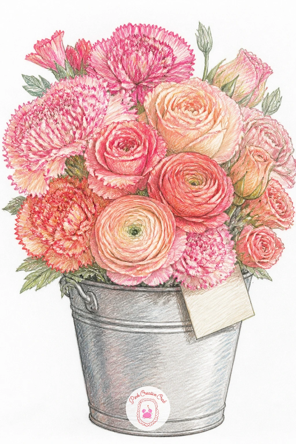 A Flower Stall Bucket Of Ruffled Flowers — A flower stall bucket of ruffled flowers brings several of your subjects together at once, a mixed bunch of