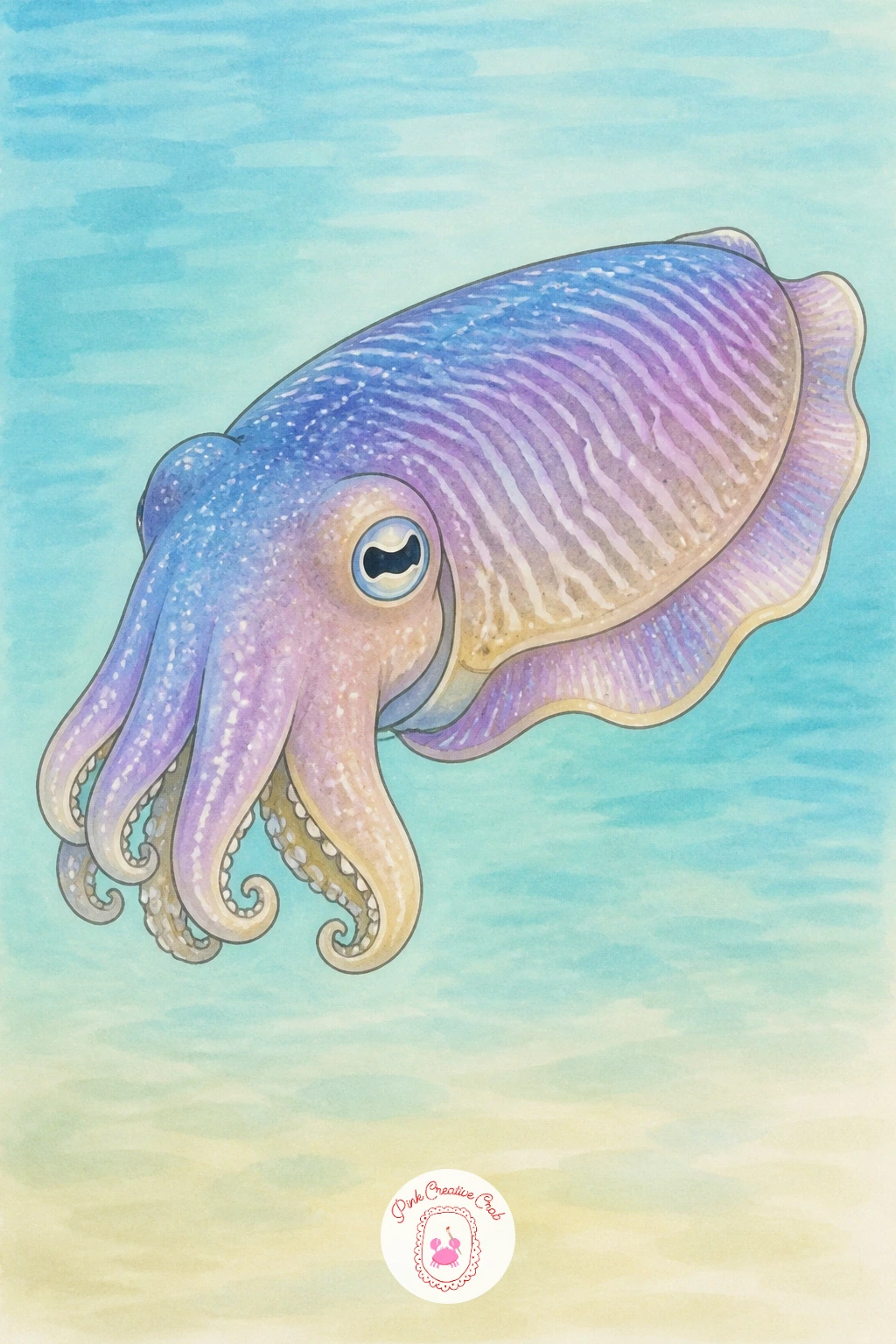 Cuttlefish — Build a cuttlefish next, a wonderful subject for playing with color since real cuttlefish shift their skin tone constantly. Stingray drawing